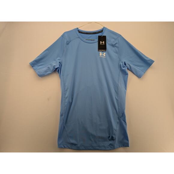 NWT Under Armour HeatGear Compression Short Sleeve in Carolina Blue size XL TALL - Picture 3 of 7